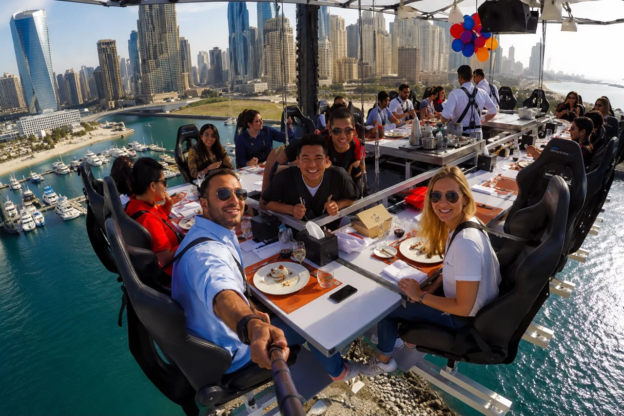 Dinner in the Sky — Noble Life Dubai experience